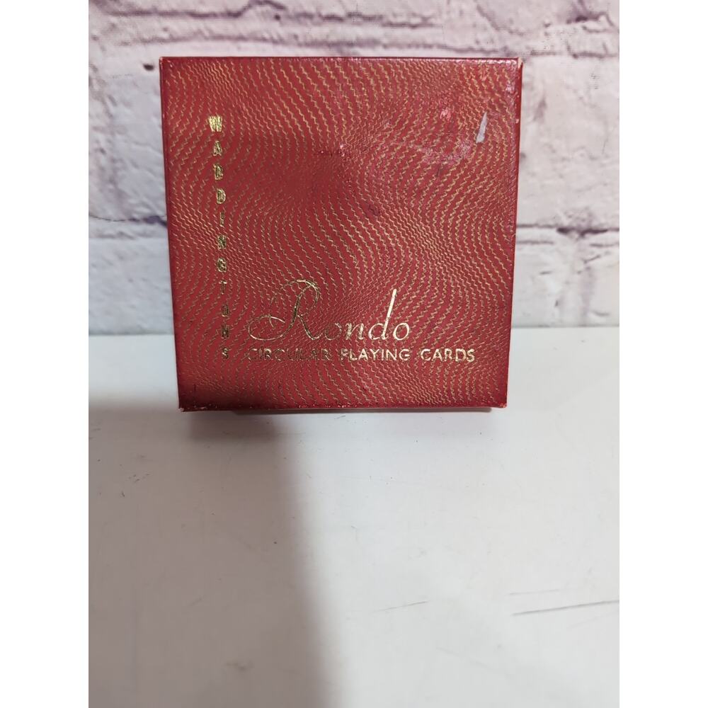 Vintage Waddingtons Rondo Round Playing Cards Complete Boxed 2 jokers England